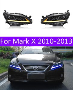 Car Headlight for Mark X 2010-2013 Reiz Front Lamp LED Headlights Assembly DRL Animation Turn Signal Replacement High Beam