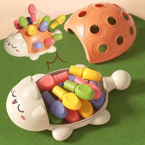 6-24 شهرًا ألعاب طفل مطابقة للسبوقين لعبة القنفذ سورترتر لعبة أطفال تكديس لعبة Toddler Montessori Toy Game Game 220706