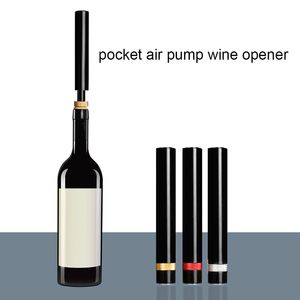 Pocket Air Pump Wine Openers Air-Pressure Bottle Opener Automatisk nål Pneumatisk flasköppnare Creative Wine CorkScrew Wine-Tools ZL0983