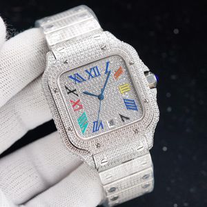 Relógio automático inoxidável diamante automático mecânico masculino relógios pulseira impermeável safira negócios aço 40mm senhoras relógio de pulso Montre de Luxe L OUZM