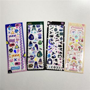 Gift Wrap Bronzing DIY Scrapbooking Decorative Collage Phone Diary Happy Plan Material Sticker Korean Stationery Cute Ins Laser StickersGift