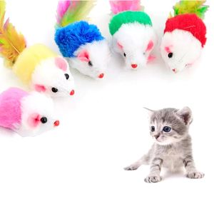 猫のための面白い猫のおもちゃのカラフルなマウス犬の楽しい遊びを楽しんでください