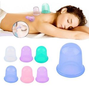 Professional Hand Tool Sets 4pcs/lot Silicone Massage Cup Vacuum Anti Cellulite Massager Body Health Chinese Cupping Relaxation Therapy SetP