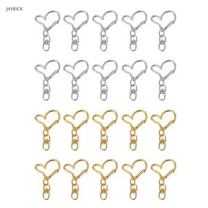 Keychains 10pcs Diy Metal Heart Keychain Classic Key Ring Chain Clip