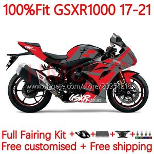 Injection Fairings For SUZUKI GSXR-1000 K17 GSXR 1000 CC 17-21 Bodywork 12No.113 GSXR1000 17 18 19 20 21 1000CC GSX-R1000 2017 2018 2019 2020 2021 OEM Body Kit GLOSSY RED