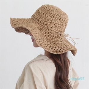 Модные дамы шляпа весенняя соломенная ретро -женщины лето