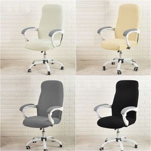 Office Desk Chair Cover Water Resistant Jacquard Study Computer Chair Covers Elastic Spandex Funda Silla Escritorio Slipcovers 220513