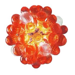 100% usta Lampy wisiorki CE UL Borokosiło się w stylu Murano Glass Dale Chihuly Art Ball Chandelier okrągła szklana lampa