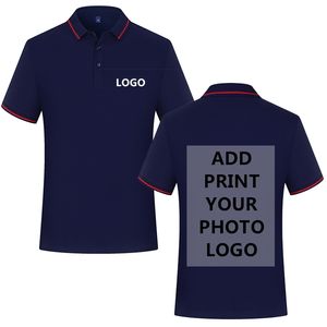 Summer Men 100% Cotton Polo Shirt Custom Company Uniform Print Your Own Design Po Team Namn Women Casual Jerseys Tops 220702