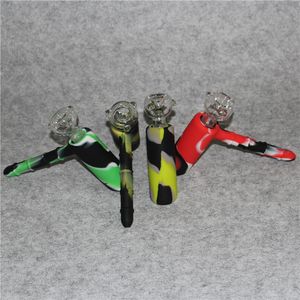 Design creativo silicone tubacco tubi fumatori caveahs mini acqua di silicone giaccone bong multi colori shisha tubo