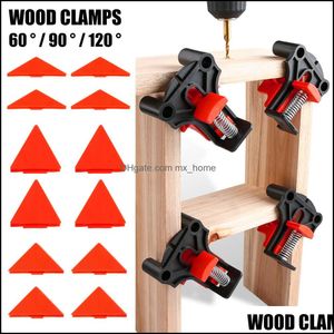 Andra byggnadsförmedlar Trävinkelklämmor 60/90/120 Degrees Woodworking Corner Clampright Clips DIY Fixture Hand Tool Set för Taper Drop D