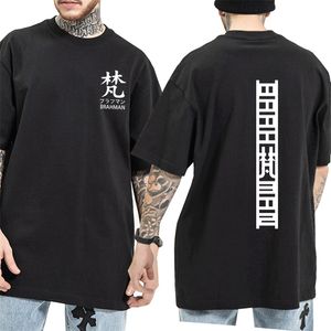 Anime Tokyo Revengers T-shirt Men Brahman tryck T-shirt Kort ärm toppar Sudadera Felpa Moletom Par Black White Tees Trend 220708