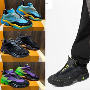 2022 Mens New 2054 Series Milleniun Sports Shoes Men Fashion Trend Lace Top com zíper Design Projeto de borracha Summer Summer Outdoor Sports confortável