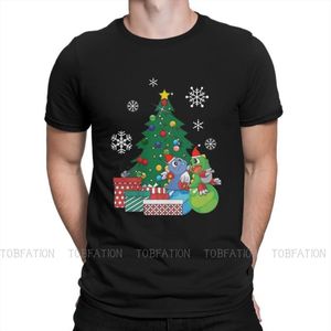 メンズTシャツメンズTシャツクリスマスツリーの周りのバブルボブルピンボールゲームTシャツメングラフィックビッグサイズハラジュククルーネックTシャツ2022 5xf3