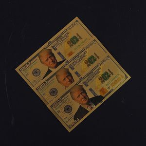 Nowe wybory prezydenckie Trump Gold Foil Banknote Partia Favor Noce Prezenty Kolekcja Realistyczna pamiątka Prezenty Craft