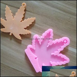 Tårtverktyg Bakeware Kitchen Dining Bar Home Garden Dy0155 Shiny Maple Leaf Leaves Sile Forms For Diy Truck Key Ring Epoxy Harts Mold Craf