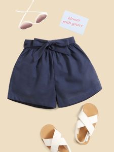 Baby solid bälte shorts hon