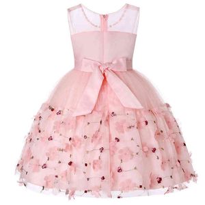 Korean Style Kid Birthday Dress Wear For 6 Years Old Flower Girl Wedding Dress Summer Girl Frock Design Pictures For Party Y220510