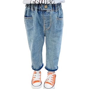 Jeans bebês cor sólida jeans jeans Spring outono infantil jeans meninas estilo casual roupas infantis 210412