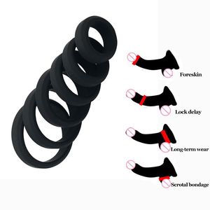 Cockrings Silikon Horoz Halka Penis Ereksiyon Geliştirmek Boşalma Gecikme Iffet Kafes Cockring Topu Erotik Araçları Yetişkin Seks Oyuncakları Erkek GayCo