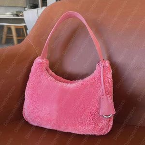 Дизайнерская плюшевая сумка через плечо из меха хобо, сумка через плечо, мягкий кошелек, модная сумка для покупок для женщин, женские сумки, роскошная сумка-мессенджер, красочная мини-сумка