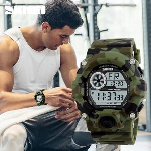 Нарученные часы Skmei камуфляж модные повседневные спортивные часы мужская армия армия военные цифровые люди Reloj
