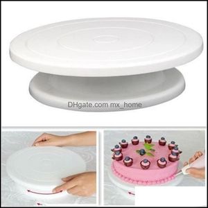 Cake Tools Bakeware Kitchen Dining Bar Home Garden Ll Plastic Turntable Rotating Round Cakes Decorating Table Plate Ki Dhhmc