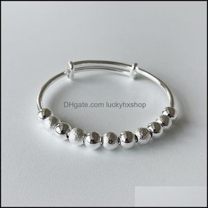 Bangle Bracelets Jewelry Pl Ring Sier Bracelet Womens Horse Push Nine Bead Round Custom Hair Drop Delivery Btjs