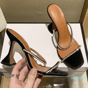 Sandals Party High Shoeled Shop Shoes Feminina Mulher Sandália 2022 Summer Summer Square Toes Poes Peep-toe