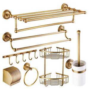 Bath Accessory Set Solid Brass European Bathroom Accessories Antique Carved Hardware Sets Luxury ProductsBath