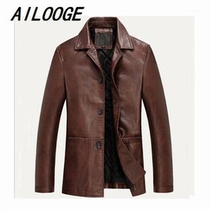 Men's Fur & Faux Fashion Men Leather Jackets Autumn Spring PU Clothes Soft Sheepskin Business Casual Coats For Male Biker