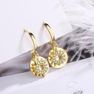 Dangle Chandelier DIWENFU 14K Gold Filled Diamond Earring For Women Aros Mujer Oreja Genuine 925 Sterling Silver Granat Dorp Ohrringe Orec