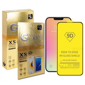 Protetor De Tela De Cobertura Total venda por atacado-Filme de protetor de tela de vidro temperado D Cobertura completa para iPhone mini Pro Max X XS XR Plus