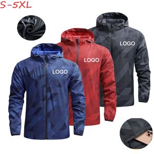 Custom Your Spring Men Sports Outdoor Jacket Wind -Проницательность Водонепроницаемой альпинизм Stand Up Оборопка Fashion 220704