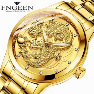 Golden Casual Steel Fashion Quartz Watch Mens Relógios Top Brand Luxuja Relógio à prova d'água Luminous Relogio Masculino 220530