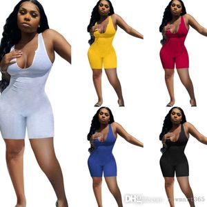 Sexy Womens Jumpsuits Suspender Bodysuit Knitting Pit Strip Rompers Backless One-piece Clothing 2022