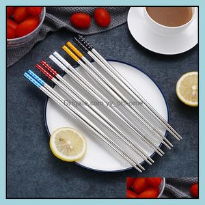 ChopSticks Flatware Bar Bar Home Garden Metal Stainlist Steel 304 Vacuum Anti ankid High