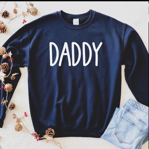 Women's Hoodies & Sweatshirts Daddy Sweatshirt Fashion Father's Day Gift Christmas Fleece Expectant Father Pullover Womens Winter TopsWo