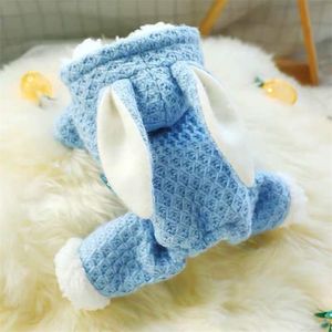 Winter Dog Clothes Waffle Wool Rabbit Pets Outfits Warm For Small Dogs Costumes Coat Jacky Puppy tröja T200710