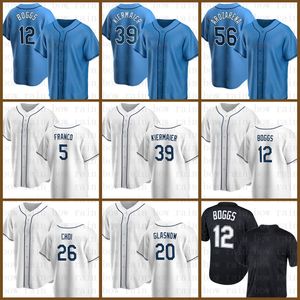 Rays Baseball Jersey 39 Kevin Kiermaier Wander Franco Wade Boggs Randy Arozarena Tyler Glasnow Corey Kluber Ji-Man Choi Manuel Margot Austin Meadows Brandon Lowe