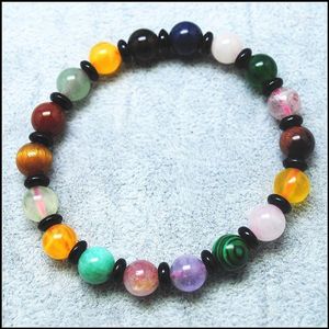 Bangle Wholesale Price Nature's Gem Stone Bracelets Colorido Size de Mulheres Poadas 8mm Good Quality1 INTE22