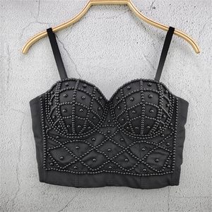 Sexy Black Bead Bra Fashion Plus Size Underwear Women Lingerie Club Party Denim Zebra 220325