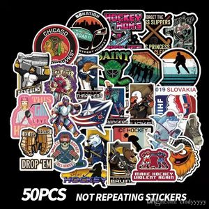 50 st / lot blandade skateboard klistermärken hockey sport för bil bärbara hjälm klistermärken pad cykelcykel motorcykel ps4 telefon anteckningsbok decal pvc