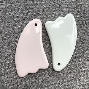 Anti-Aging Facial Massager White Ceramic Gua Sha Tool Health Care Guasha Massage Neck Eye Body Muscle Relaxation Skin Lifting