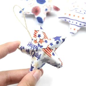 6cm American Independence Day DIY Star Hanging Pendant Decoration Crafts Kids Gifts For Partys American Stars Decor