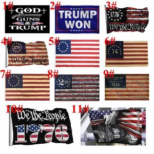 DHL American Flag-Faith Over Fear God Jesus 3x5ft Flags 100D polyesterbanderoller inomhus utomhus livfull färg hög kvalitet med två mässingshylsor