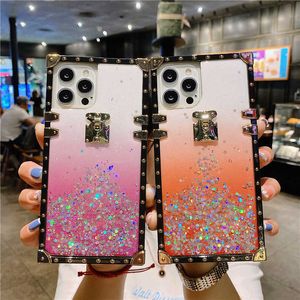 Bling Crystal Gradual Glitter Protect Designer Casos de telefone para iPhone 11 MIMI XR XSMAX Robot à prova de choque não à prova de água 7G SE2 8Plus 6Gs 12