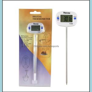 Термометры кухонные инструменты кухня обеденный бар домашний сад приготовление пищи цифровой термометр для барбекю Электронный пищевой зонд Термоотер молоко MEA