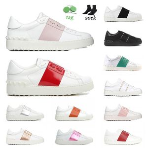 Läderplattform casual klänningskor storlek 35-46 vit svart grön röd rosa grå kvinnor utomhus sneakers modedesigner lyxtränare