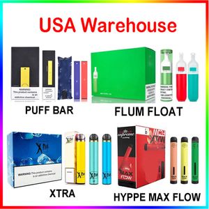 venda por atacado USA Warehouse Vape Pen Kit E Cigarro Bar Plus Xtra Hyppe Max Flow Pre-Cheio POD POD Dispositivo PK Bar Letra Infinito Bang XXL BC5000 Mod Vapor